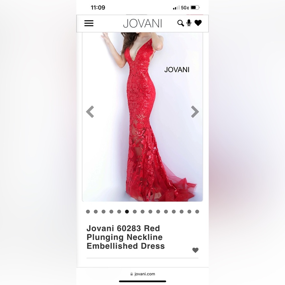 Red Jovani Prom Dress Style #60283